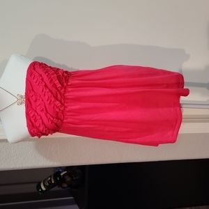 Sm hot pink strapless dress